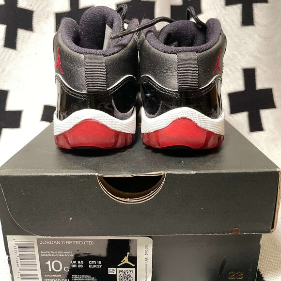Toddler Nike Air Jordan 11 Retro "Bred" – Size 10C - Picture 6 of 12